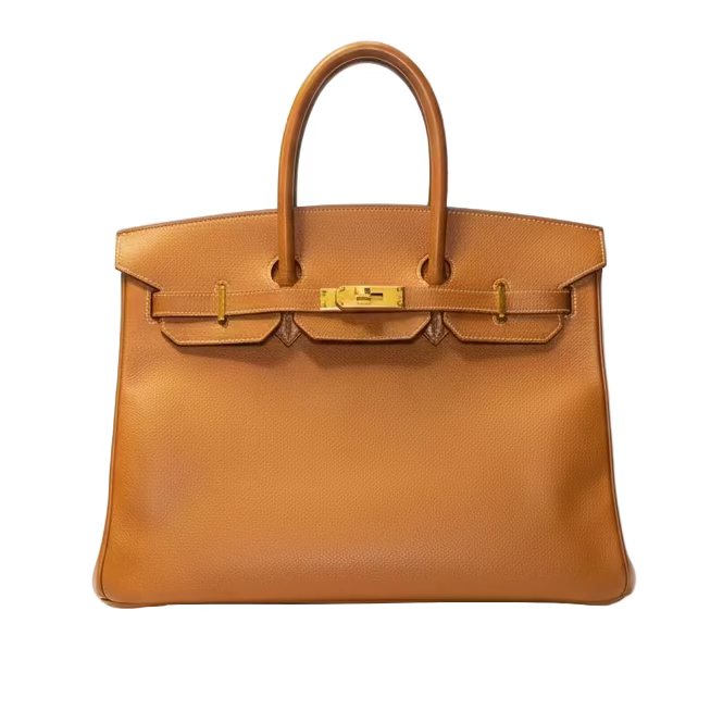 Hermès Birkin 35 Gold Espsom Leather GHW, Vintage 2002 Certified Authentic