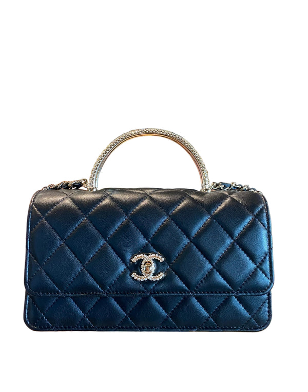 Chanel Quilted Crystal Flap
