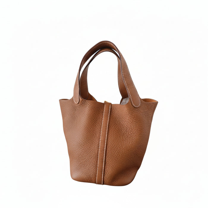 Hermes Picotin 18 Gold Leather PHW, Brand New, Ceritifed Authentic