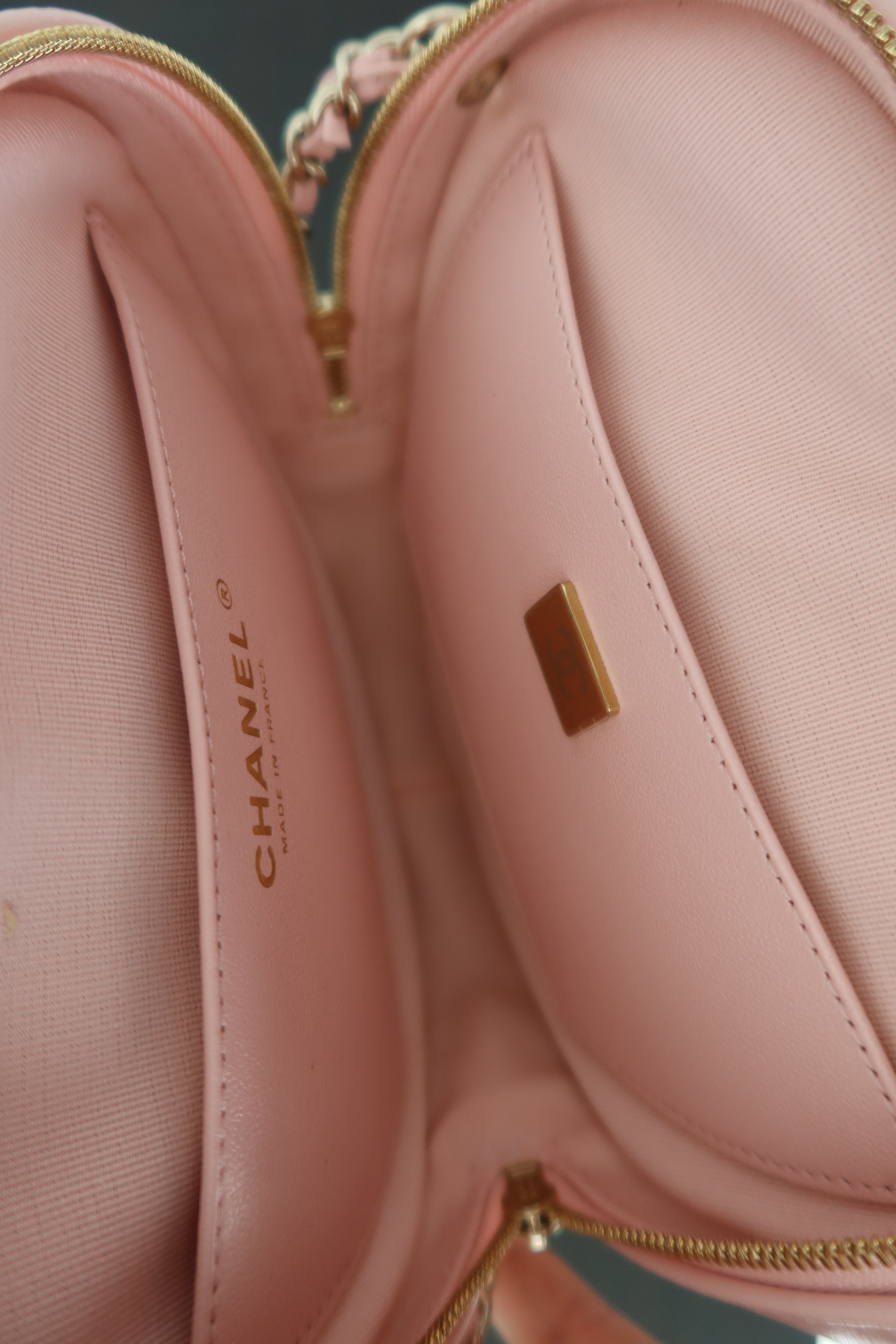 Chanel Heart Bag Light Pink Lambskin GHW, Certified Collector, New