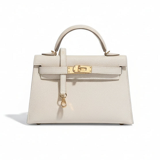 Hermès Mini Kelly Craie Epsom Leather GHW, Collector's Piece, Certified Authentic