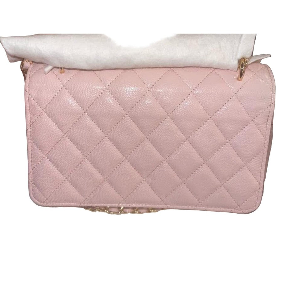 Chanel WOC Light Pink Quilted Leather GHW, New, Certified Authentic